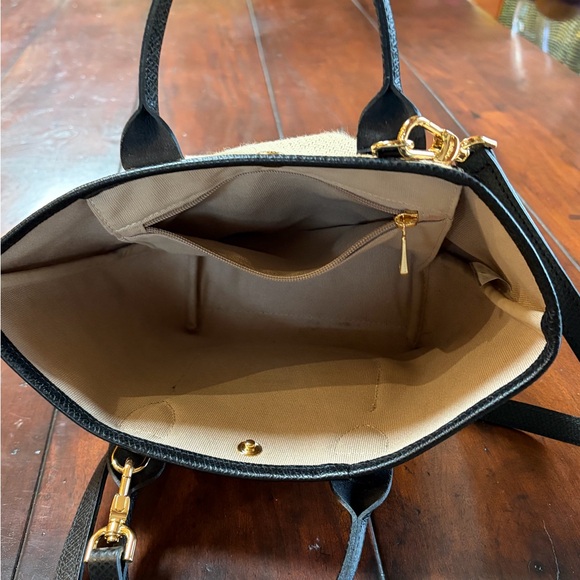 Longchamp le pliage collection tote basket bag handbag crossbody leather canvas - Picture 10 of 16